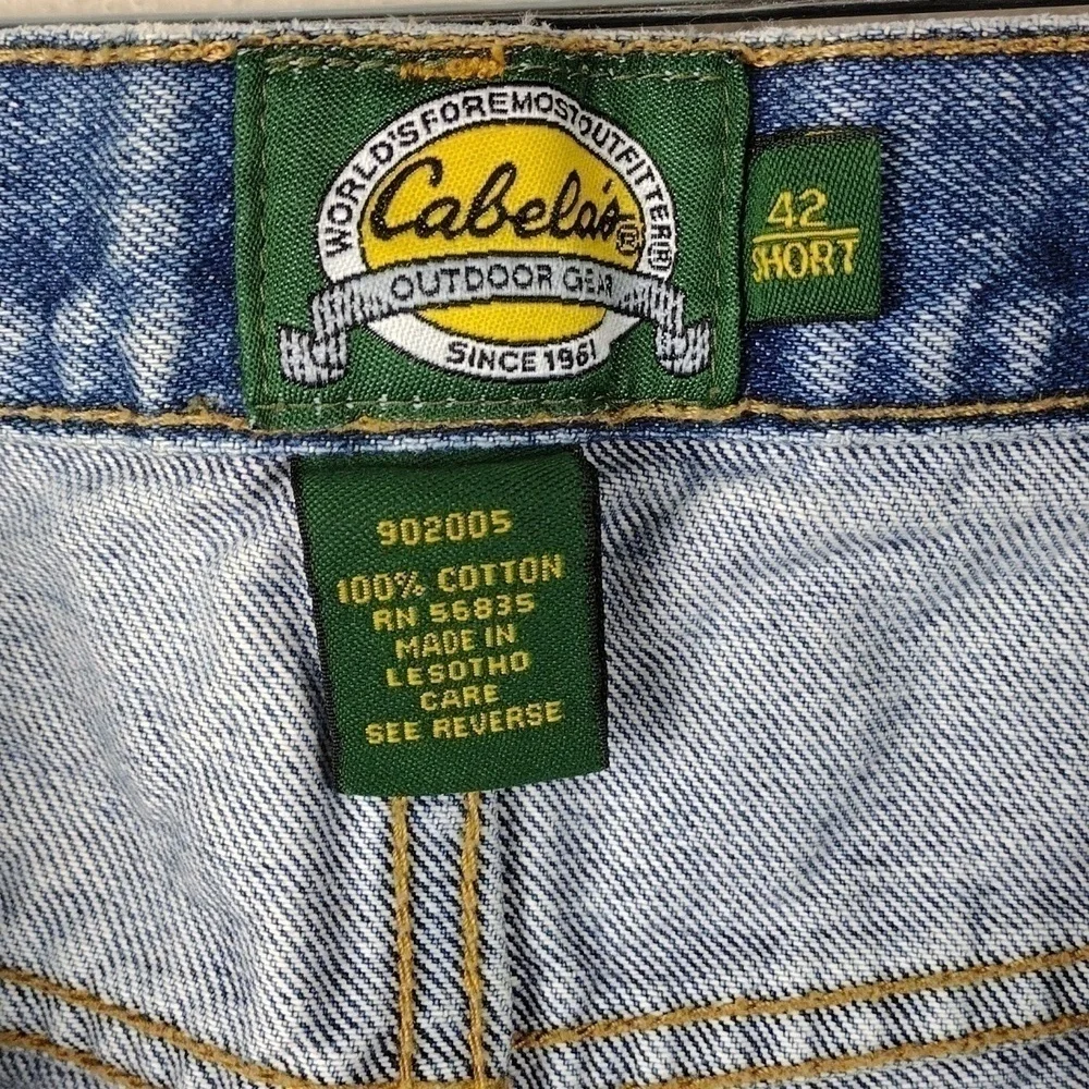 Cabela's Outdoor Gear Blue Medium Wash Five Pocket Zip Up Straight Leg Jean